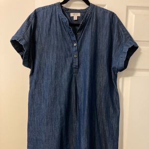 Style &Co XL Denim Shirt Dress with Cuffed Sleeve